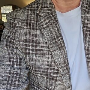 Suitsupply Brown Checkered Blazer
